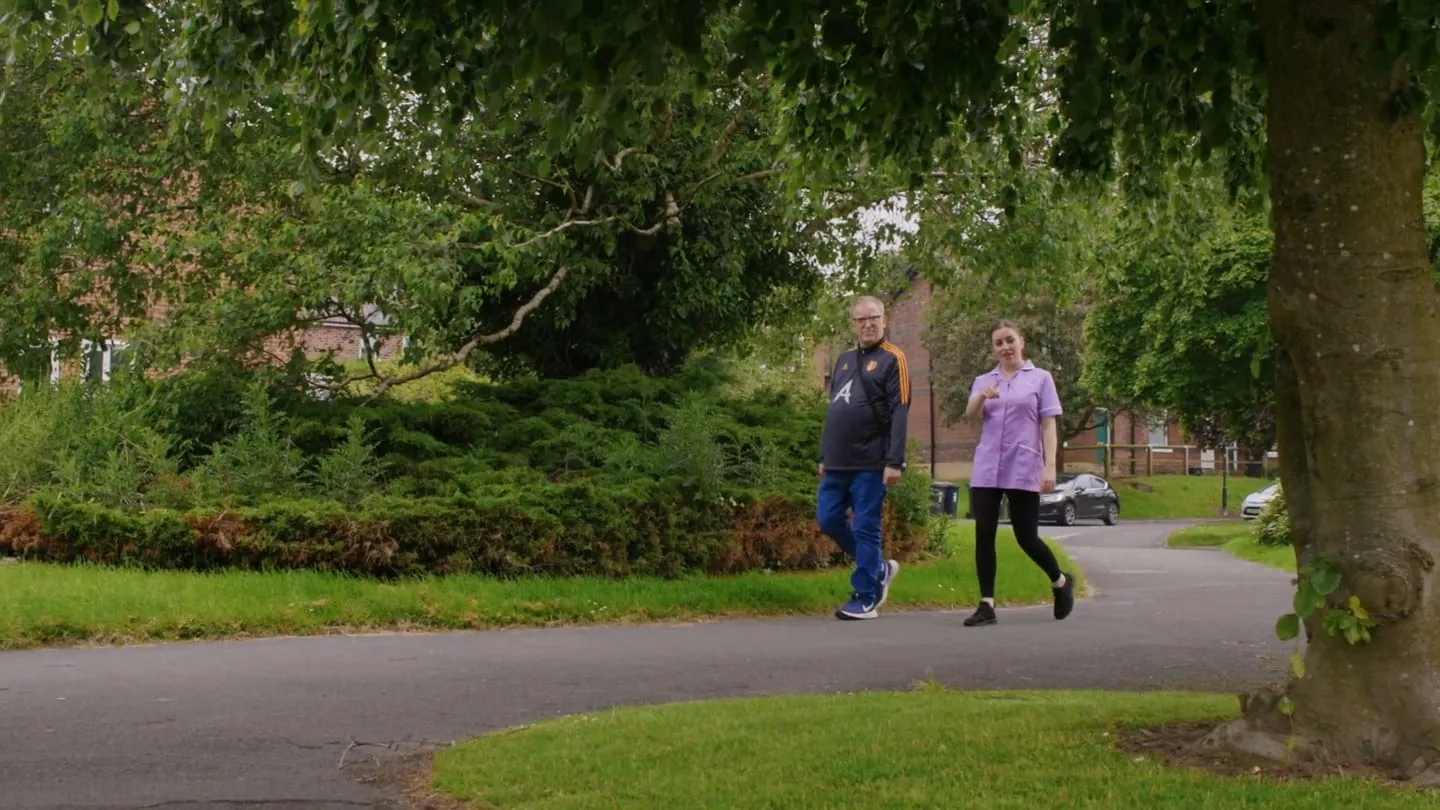 Select Choice carer with a client at home in Leeds